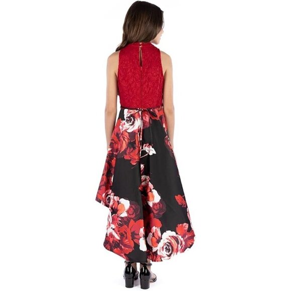 💖 NWT Girl’s Speechless Velvet Bodice Floral Dress – Size 8 - Picture 2 of 13